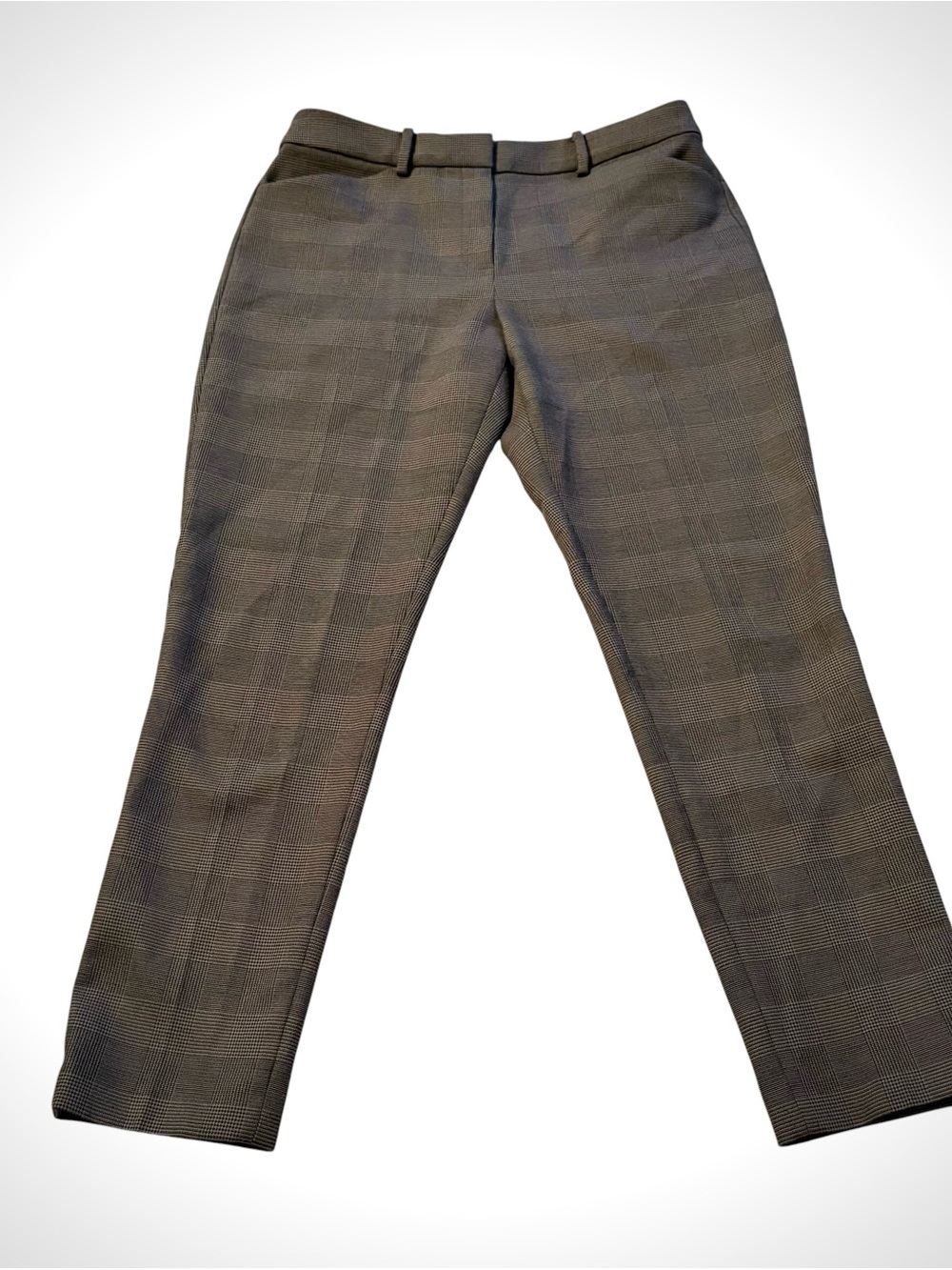 Brooks Brothers Glen Plaid Dress Pants Brown Trousers Dark Academia Petite Sz 8P
